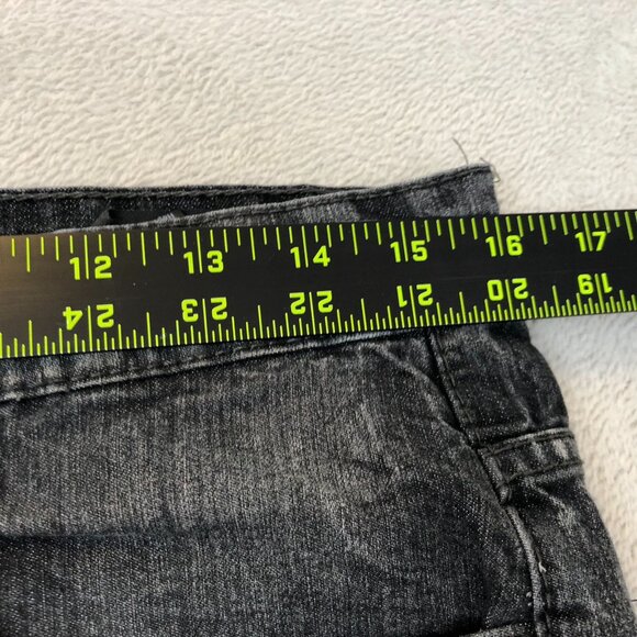 Southpole Mens Jeans Size 32x31 Measured Distressed Straight Biker Black Denim - Picture 5 of 15